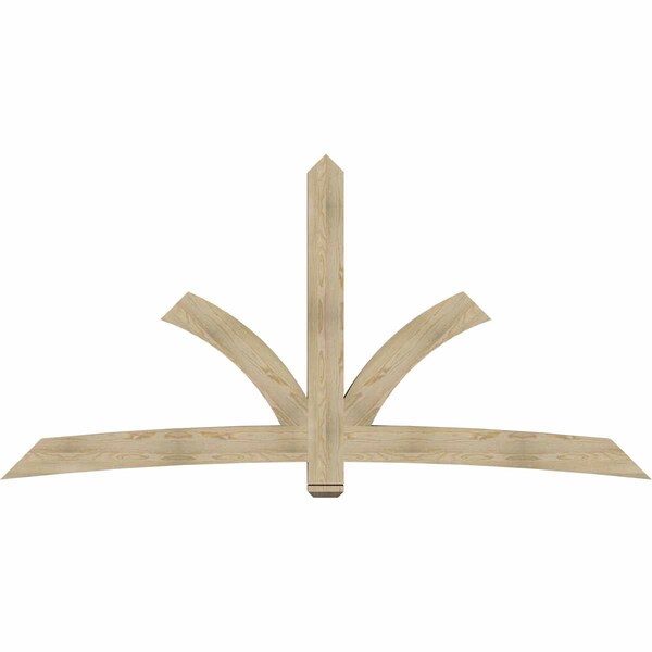 Ekena Millwork Davenport Rough Sawn Timber Gable Bracket, Douglas Fir, 108"W x 54"H x 4"D x 6"F, 12/12 Pitch GBW108X54X0406DAV00RDF - main